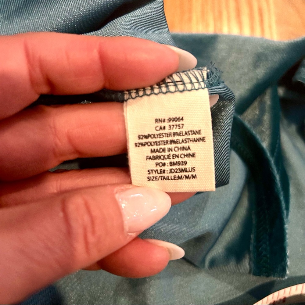 Billabong Teal Blue Velvet Wrap Tassel Mini Dress - Picture 14 of 15
